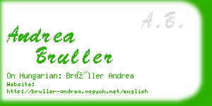 andrea bruller business card